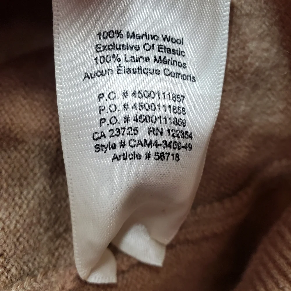 Wilfred Cyprie Sweater Womens Medium Merino Wool Mockneck Tan